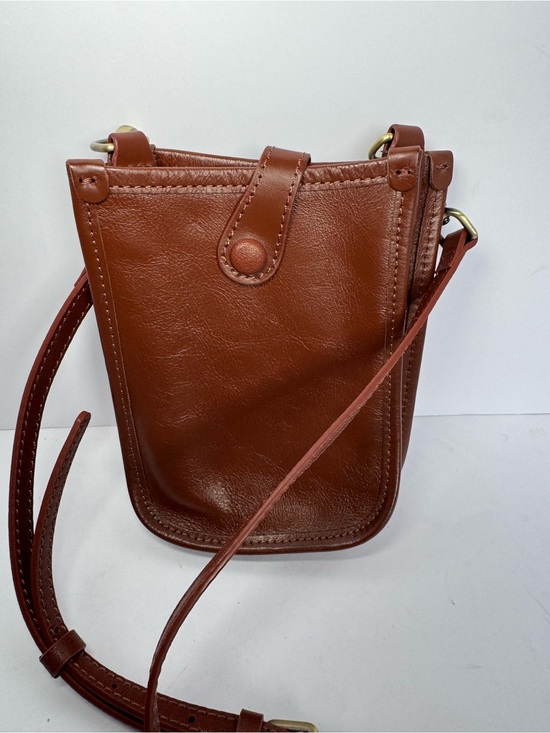 Handbags - Genuine Leather Phone Crossbody Bag Small Minimalist Utility Pouch Brown